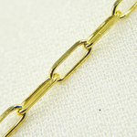 Load image into Gallery viewer, 050FVACLT5byFT. 14k Solid Yellow Gold Diamond Cut Paperclip Link Chain by Foot
