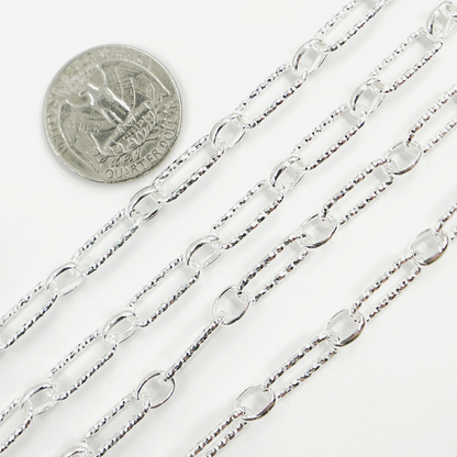 925 Sterling Silver Paperclip Chain