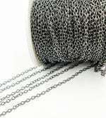 Load image into Gallery viewer, Black Rhodium 925 Sterling Silver Cable Link Chain. BR6
