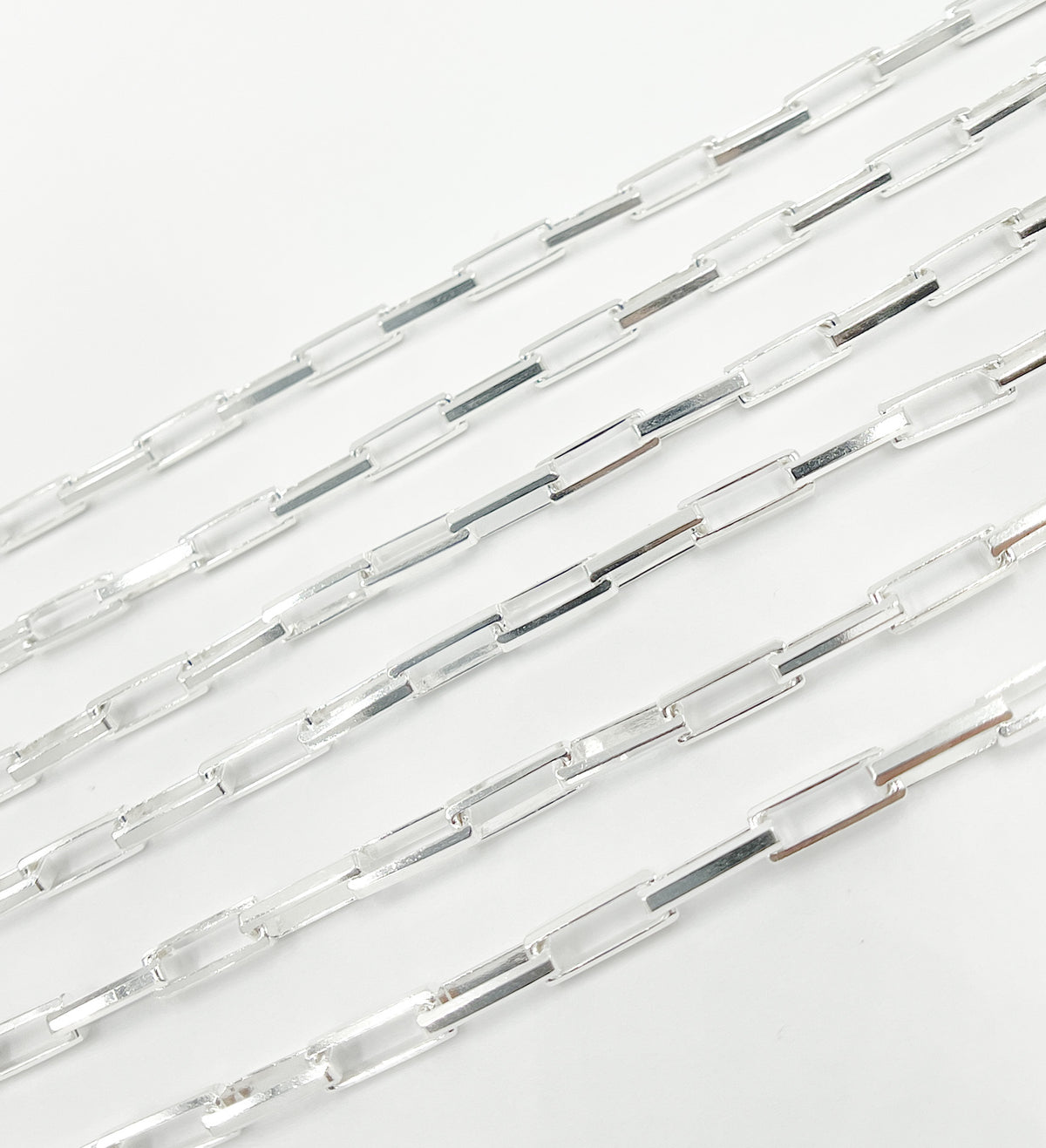 X16SS. Sterling Silver Flat Box Link Chain