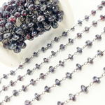 Load image into Gallery viewer, Coated Garnet Oxidized Wire Chain. CGR4
