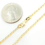 Load image into Gallery viewer, 22OBL07O. 14K Solid Gold Rolo Chain
