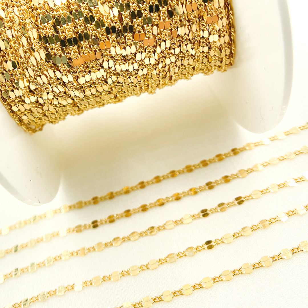 14k Gold Filled Flat Marina Link Chain