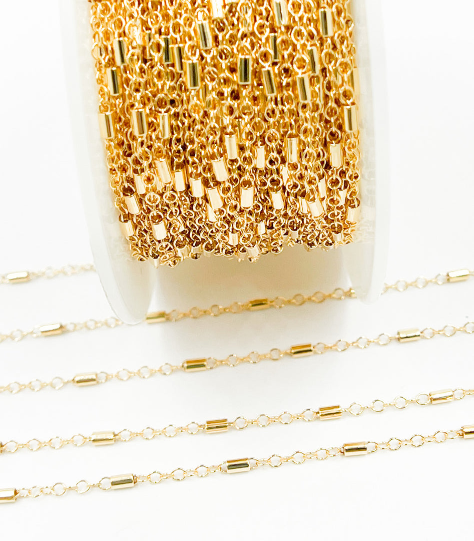 14K Gold Filled Tube Chain. 1203GF