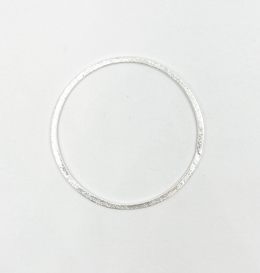 925 Sterling Silver Connector Circle 50mm. BS8