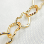 Load image into Gallery viewer, 14k Gold Filled Flat Heart Link Chain. 1408FGF
