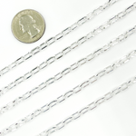 Load image into Gallery viewer, 925 Sterling Silver Round Paper Clip Chain. V137SS
