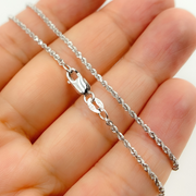 14K Solid White Gold Rope Chain