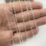 Load image into Gallery viewer, 925 Sterling Silver Hammered Oval Link Chain. V187SS
