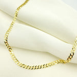 Load image into Gallery viewer, 080R13FG1T2A9L001. 14K Solid Yellow Gold Miami Flat Curb Chain
