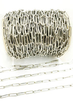 Load image into Gallery viewer, Oxidized 925 Sterling Silver Smooth Paperclip Chain. 4002OX
