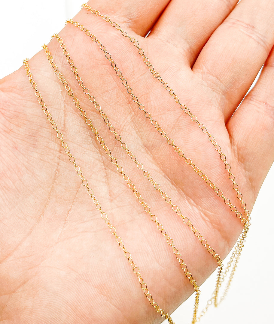 14k Gold Filled Cable Chain. 1018GF