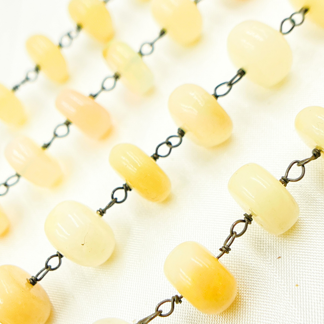Ethiopian Opal Oxidized Wire Chain