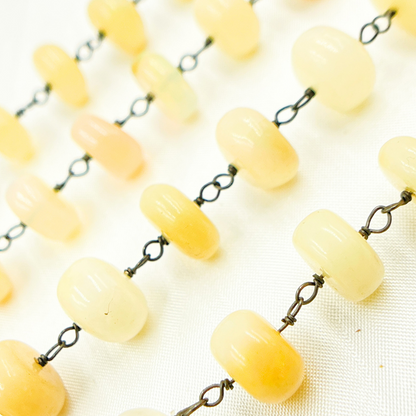 Ethiopian Opal Oxidized Wire Chain