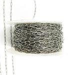 Load image into Gallery viewer, Oxidized 925 Sterling Silver Flat Paperclip Chain. 1606FOX
