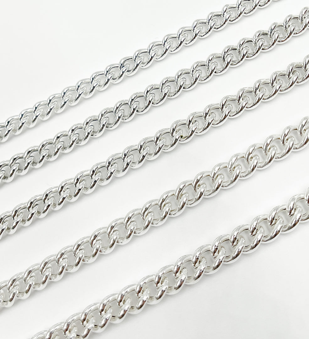 925 Sterling Silver Curb Link Chain. Y4SS