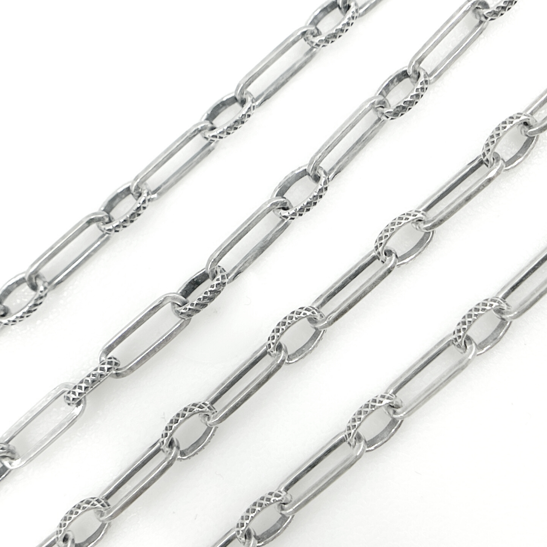 Oxidized Sterling Silver Paperclip Chain