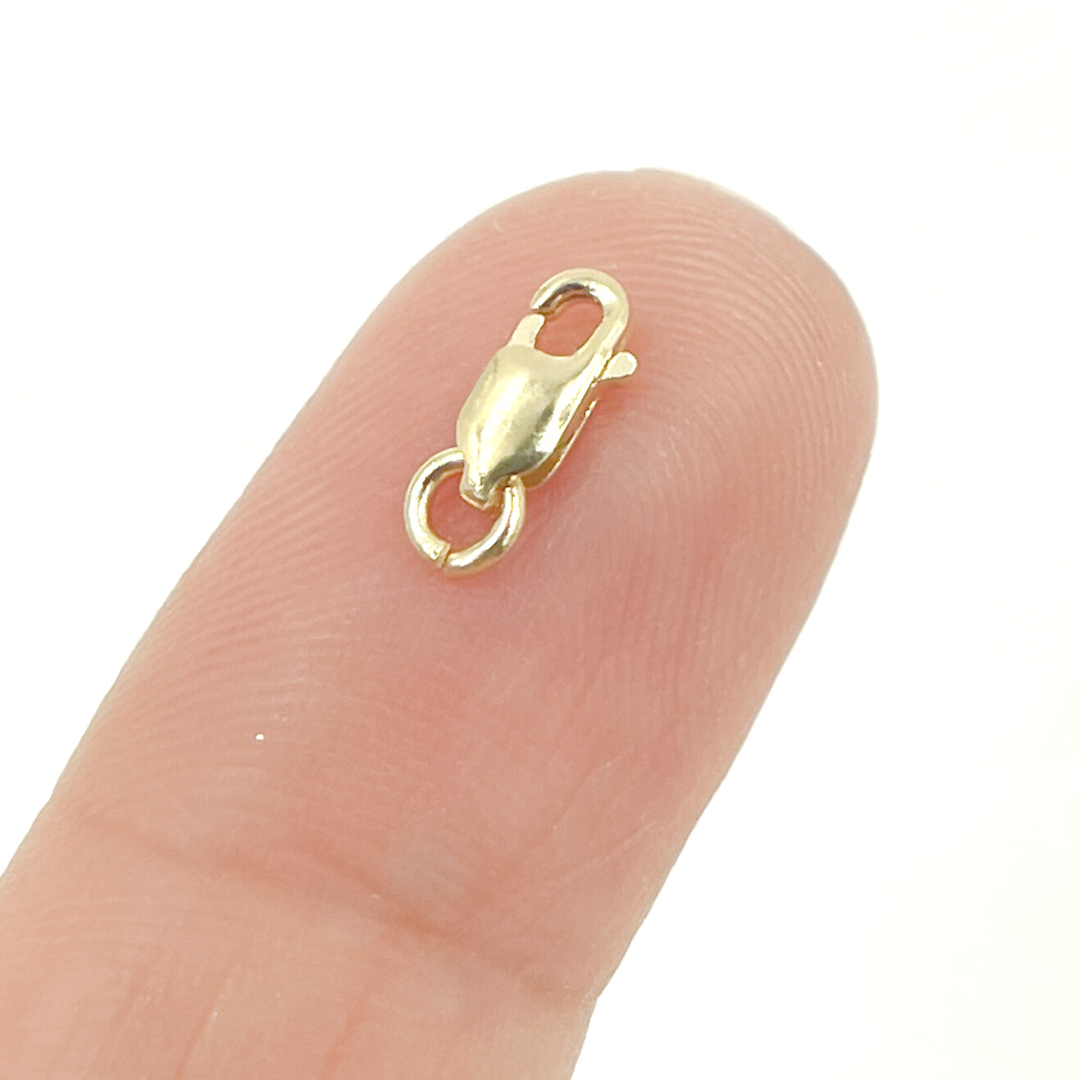 14K Solid Gold Lobster Clasp 7mm