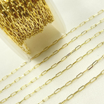 Load image into Gallery viewer, 050FVACLT5byFT. 14k Solid Yellow Gold Diamond Cut Paperclip Link Chain by Foot
