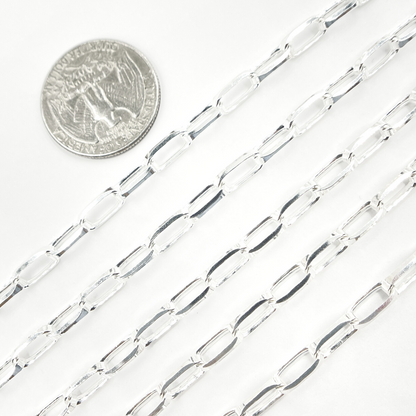 Sterling Silver Rectangular Link Chain