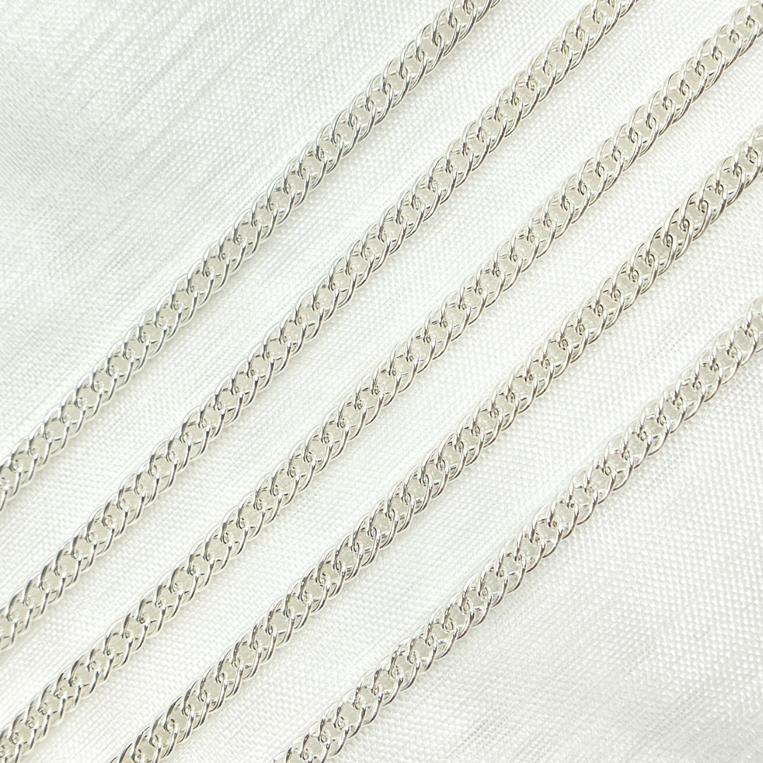 925 Sterling Silver Double Curb Chain