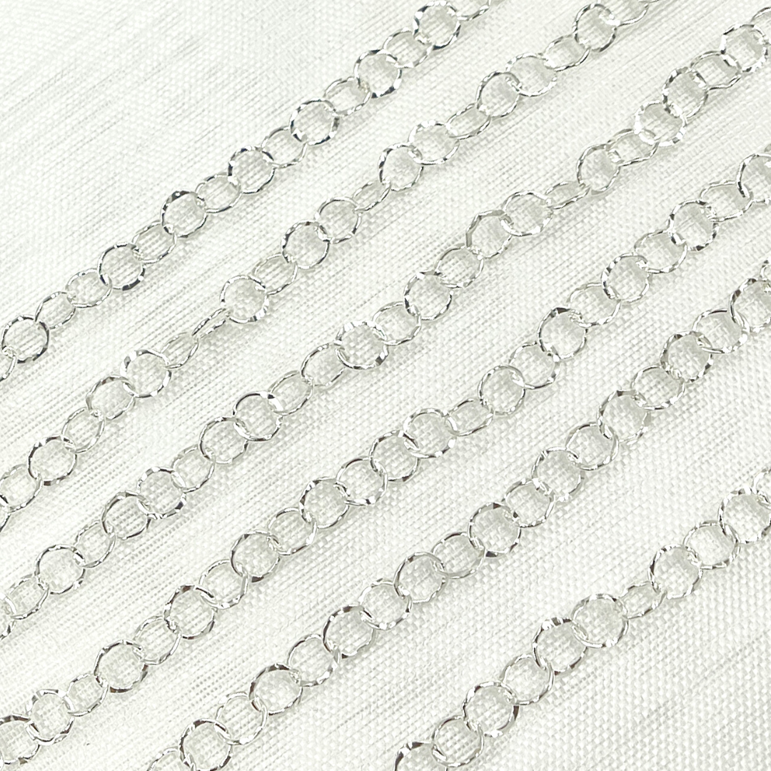 Sterling Silver Hammered Circle Chain