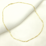 Load image into Gallery viewer, 058GL3BPT2A8L001. 14K Solid Gold Flat Figaro Chain
