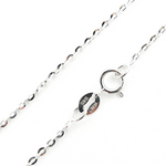 Load image into Gallery viewer, 034R08BFL4L024WG. 14K Solid White Gold Cable Chain
