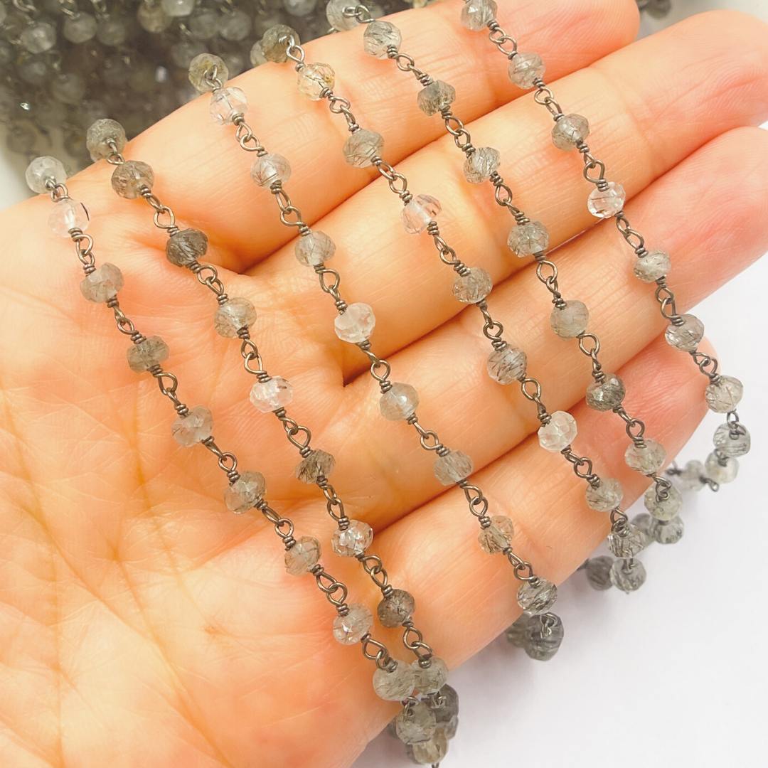 Black Rutile Wire Chain