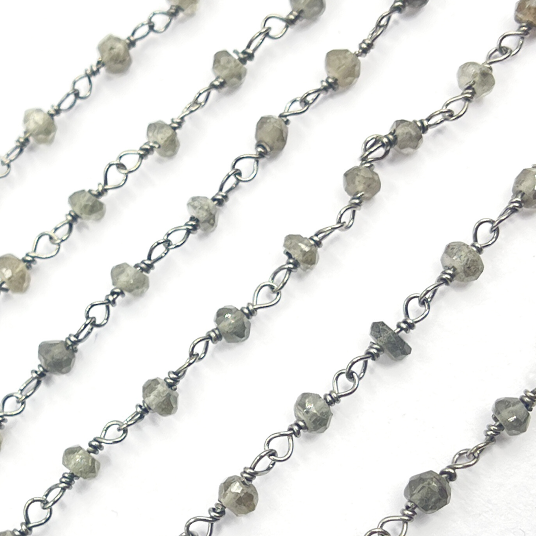 Black Moonstone Wire Chain