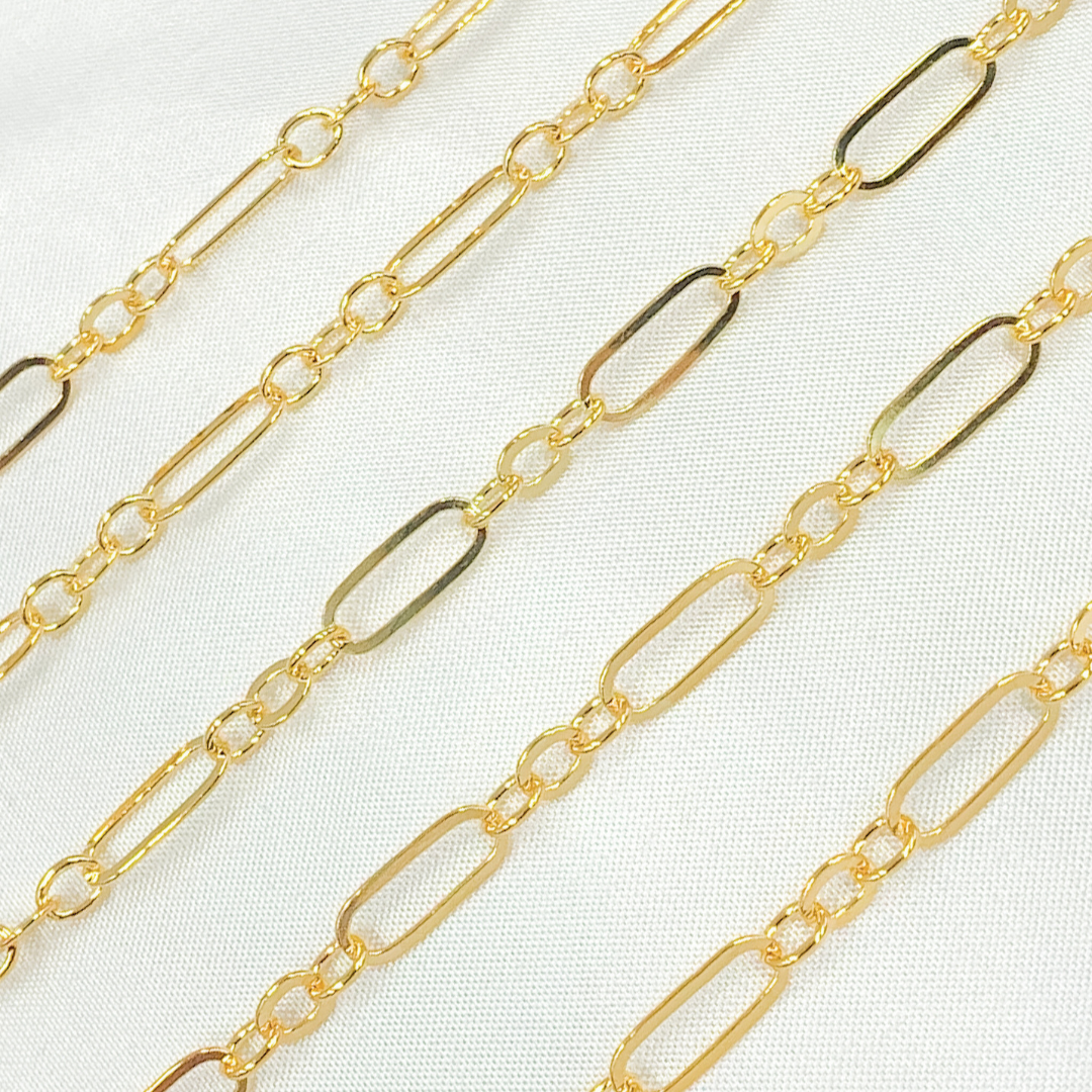 14k Gold Filled Long and Short Link Chain.  283F