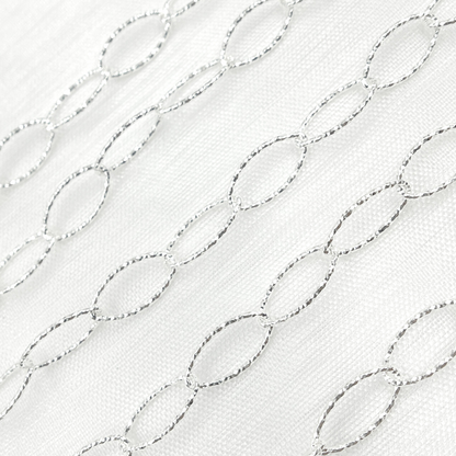 Y82SS. Sterling Silver Diamond Cut Oval Link Chain