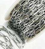 Load image into Gallery viewer, Oxidized 925 Sterling Silver Paper Clip Oval Link 15x6mm Chain. V11OX
