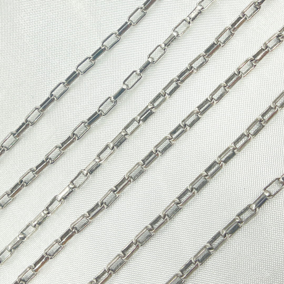 Z99OX. Oxidized Sterling Silver Smooth Box Link Chain