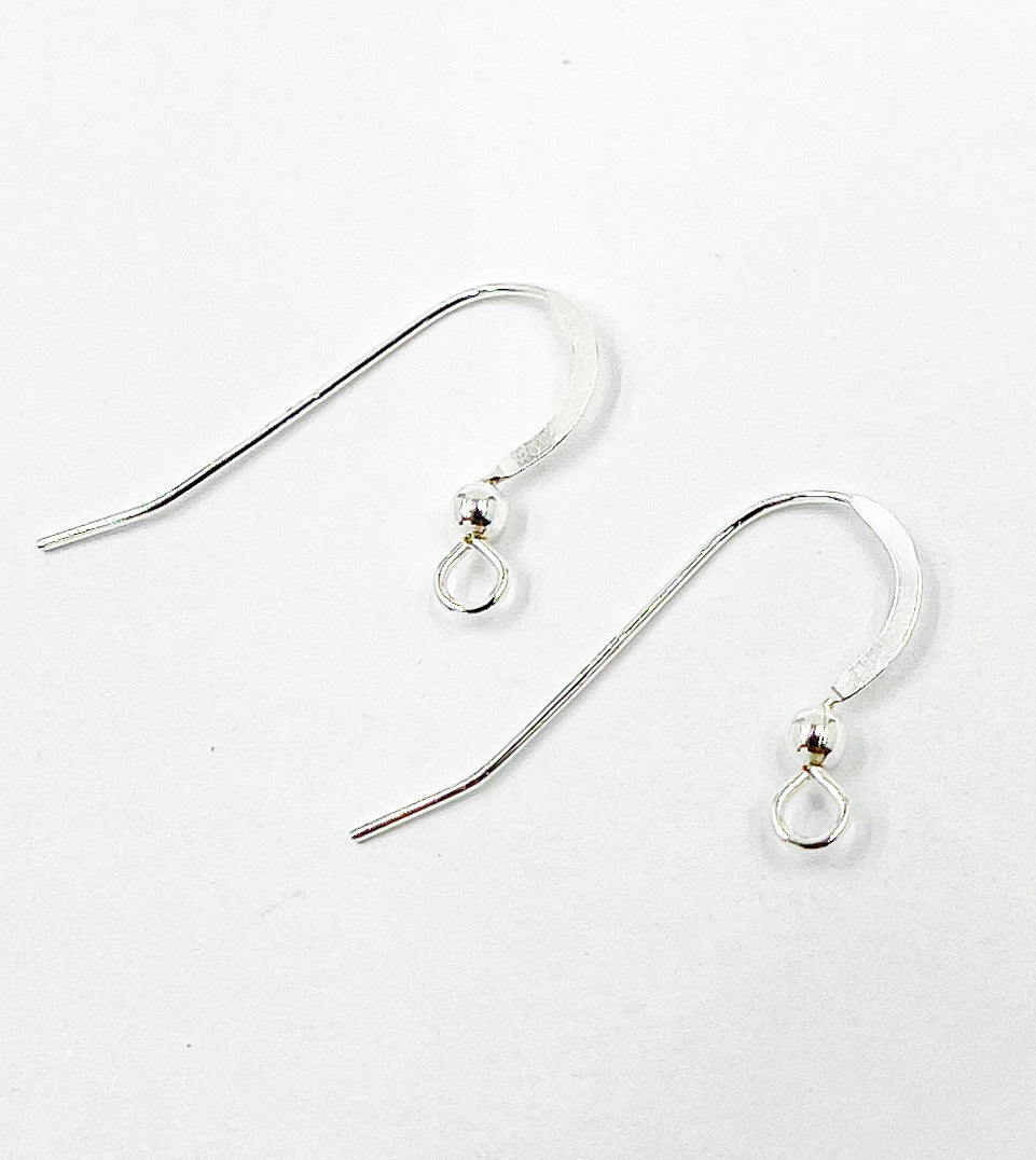 925 Sterling Silver Hook Ear Wire with Ball. EW3