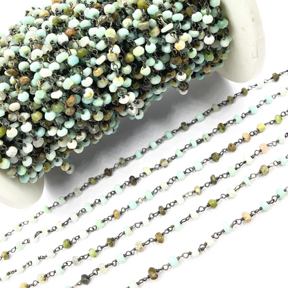 Peruvian Opal Wire Wrap Chain