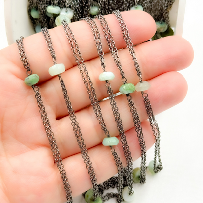 Peruvian Opal Double Oxidized Connected Wire Chain