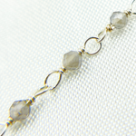 Load image into Gallery viewer, Coated Grey Moonstone 925 Sterling Silver Wire Chain. CMS86
