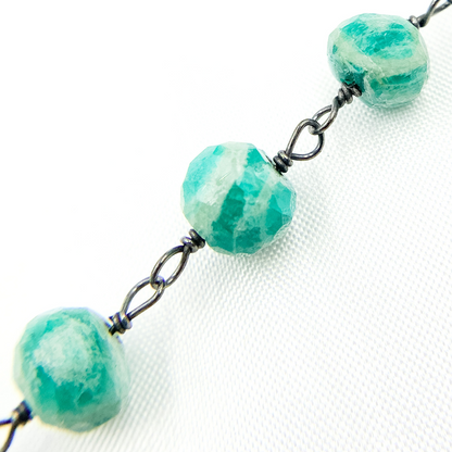 Amazonite Oxidized Wire Chain