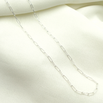 Load image into Gallery viewer, 925 Sterling Silver Paperclip Finished Necklace. 1606SSNecklace

