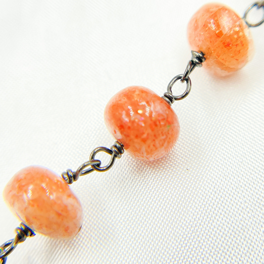 Sunstone Oxidized Wire Chain