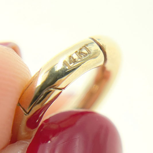 14k Solid Gold Round Clasp 13mm. CHM0561314K