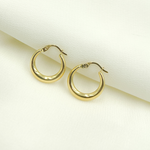 Load image into Gallery viewer, 14K Solid Gold Chunky Textured Hoop