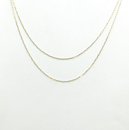 027FVBFVT5. 14k Solid Gold Paperclip Chain