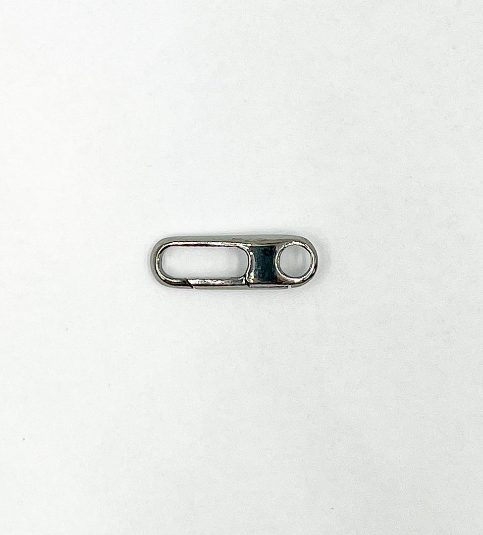 Black Rhodium Shiny 925 Sterling Silver Shiny  Clasp 15x5mm. 1356BRS