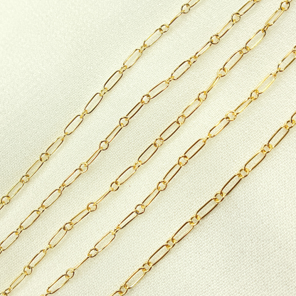 14K Yellow Gold Filled Smooth Cable Link Chain