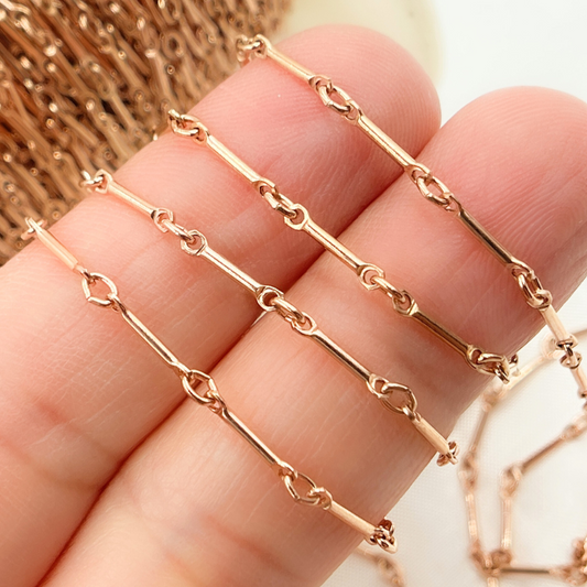 Rose 14K Gold Filled Bar Chain Link