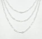 Load image into Gallery viewer, 925 Sterling Silver Flat Paperclip Chain. V11SS
