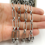 Load image into Gallery viewer, Oxidized 925 Sterling Silver  Paperclip Chain. V165OX
