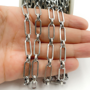 Oxidized Sterling Silver Paperclip Chain